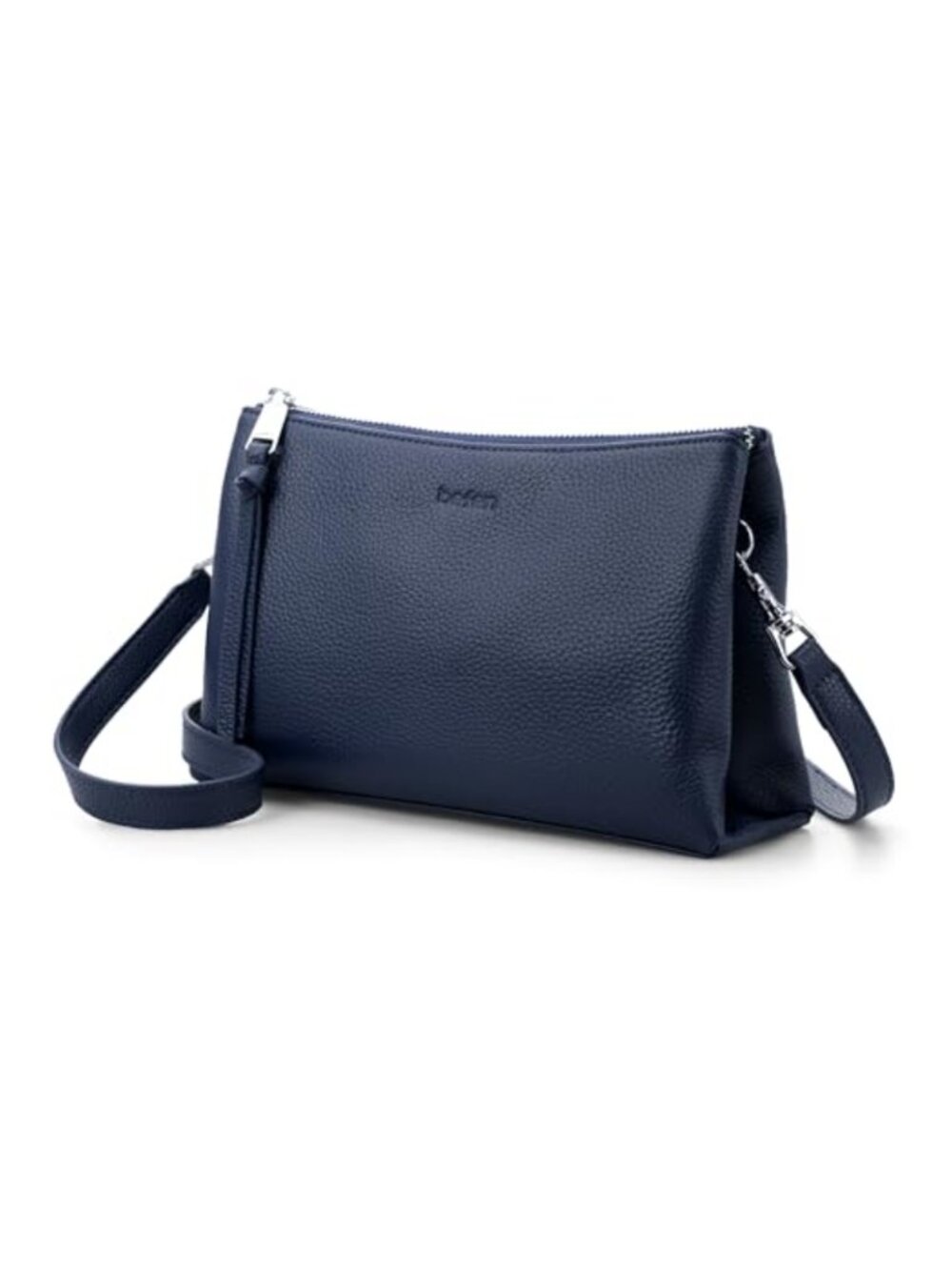 Genuine Leather Crossbody Bag Small RFID Purse Tassel Zip Satchel